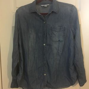 Chambray Denim Button Up Shirt